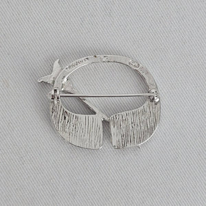 Scottish Silver-Tone Penannular Brooch – Stamped Scotland