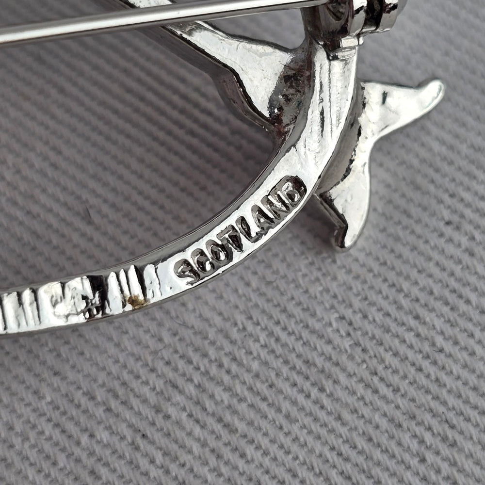 Scottish Silver-Tone Penannular Brooch – Stamped Scotland