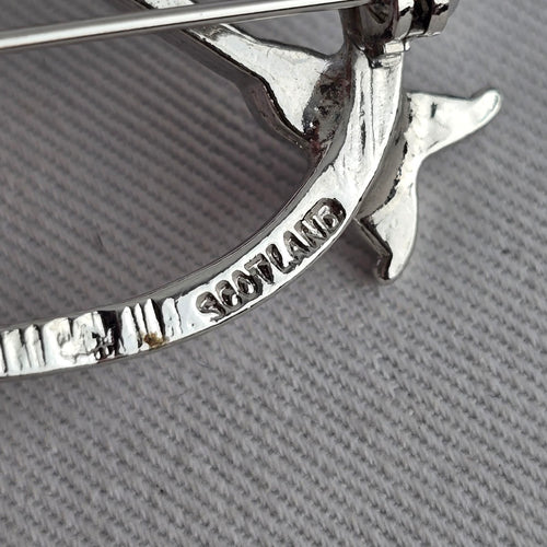 Scottish Silver-Tone Penannular Brooch – Stamped Scotland