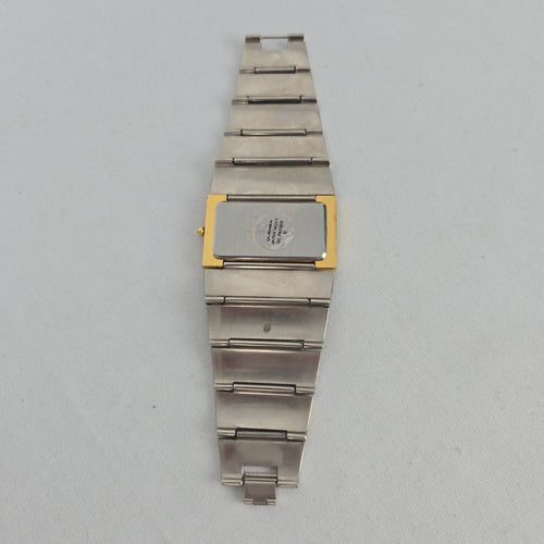 Quemex Two-Tone Rectangular Quartz Wristwatch – Gold & Silver Tone