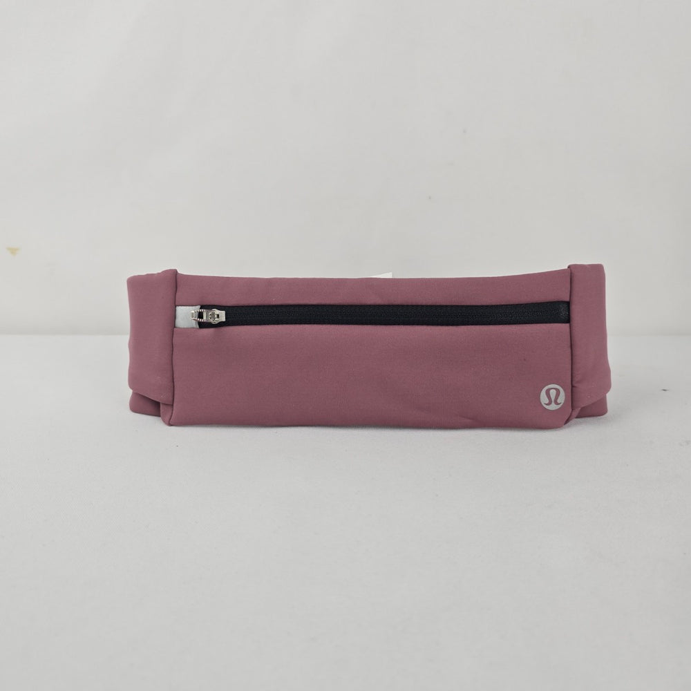 lululemon Adjustable Waist Belt with Zippered Pocket Purple Mauve