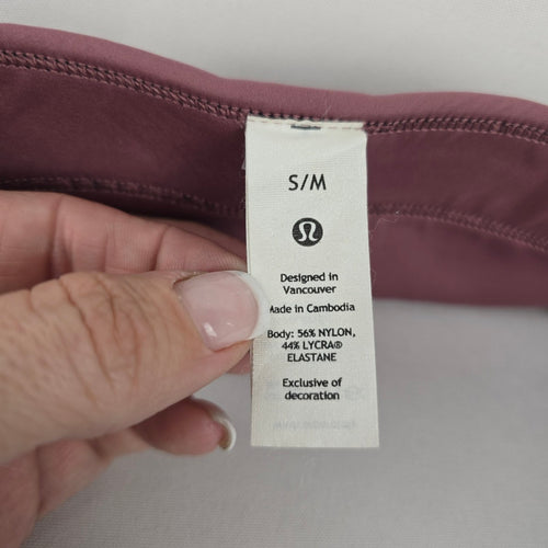 lululemon Adjustable Waist Belt with Zippered Pocket Purple Mauve