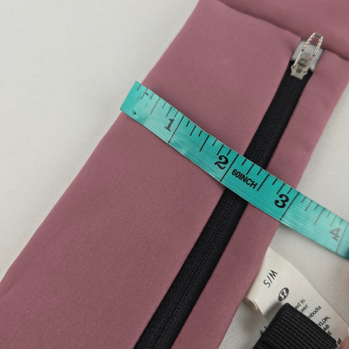 lululemon Adjustable Waist Belt with Zippered Pocket Purple Mauve