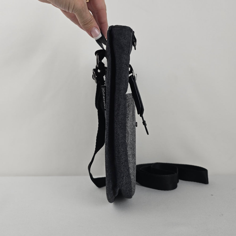 Sherpani Lima Crossbody Shoulder Bag Charcoal Gray Black