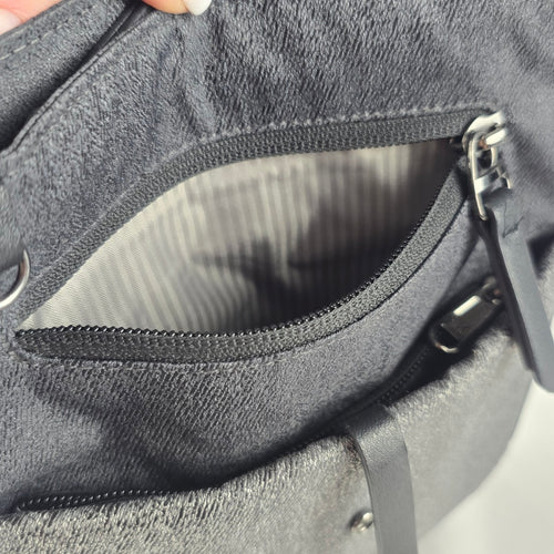Sherpani Lima Crossbody Shoulder Bag Charcoal Gray Black