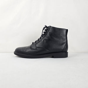 Rockport Women's Black Leather Lace-Up Ankle Boots - Size 7