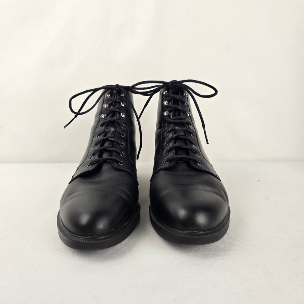 Rockport Women's Black Leather Lace-Up Ankle Boots - Size 7