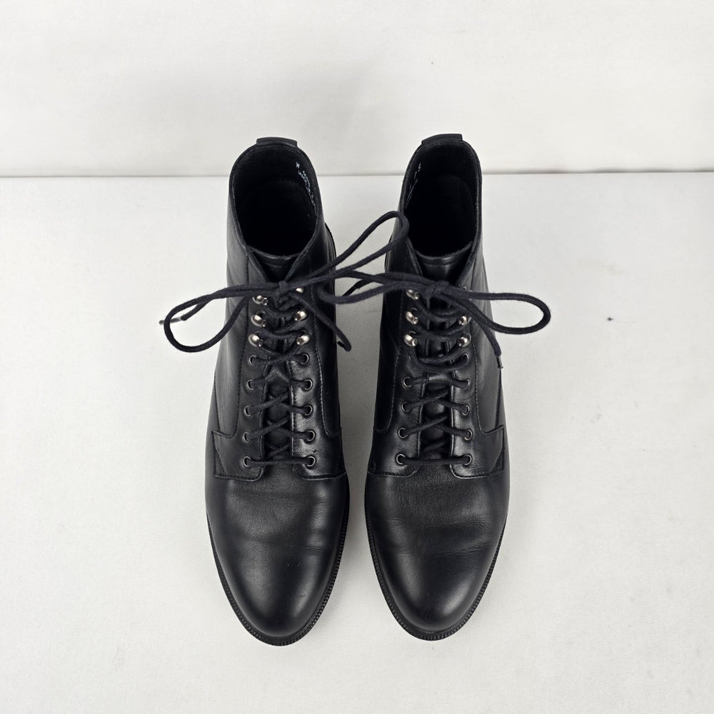 Rockport Women's Black Leather Lace-Up Ankle Boots - Size 7