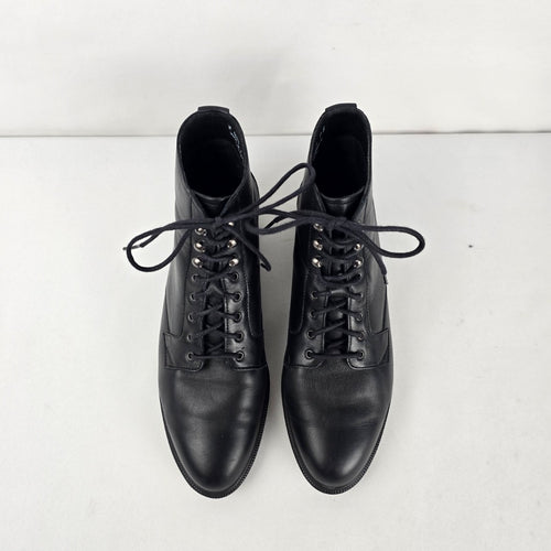 Rockport Women's Black Leather Lace-Up Ankle Boots - Size 7