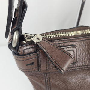 Fossil Women's Brown Leather Shoulder Bag Handbag