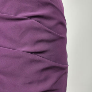 Liz Fields Women's Purple One Shoulder Ruffle Ruched Cocktail Dress - Size S/M