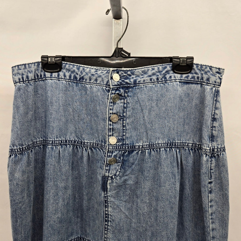Maurices M Jeans High Rise Tiered Denim Maxi Skirt -  Size 12