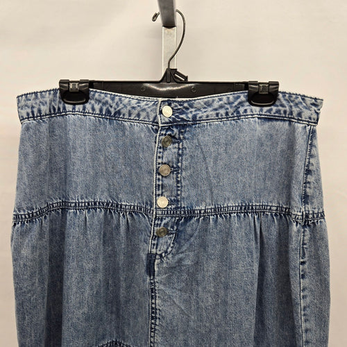 Maurices M Jeans High Rise Tiered Denim Maxi Skirt -  Size 12