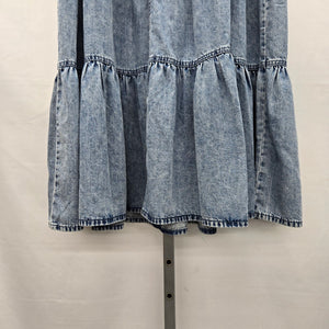 Maurices M Jeans High Rise Tiered Denim Maxi Skirt -  Size 12