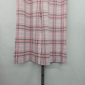 Cabi Playtime Playdate Crop Plaid Wide Leg Pants Pink - Size Medium