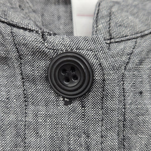 JM Petite by Jennifer Moore 100% Linen Button Jacket Gray - Size 12P