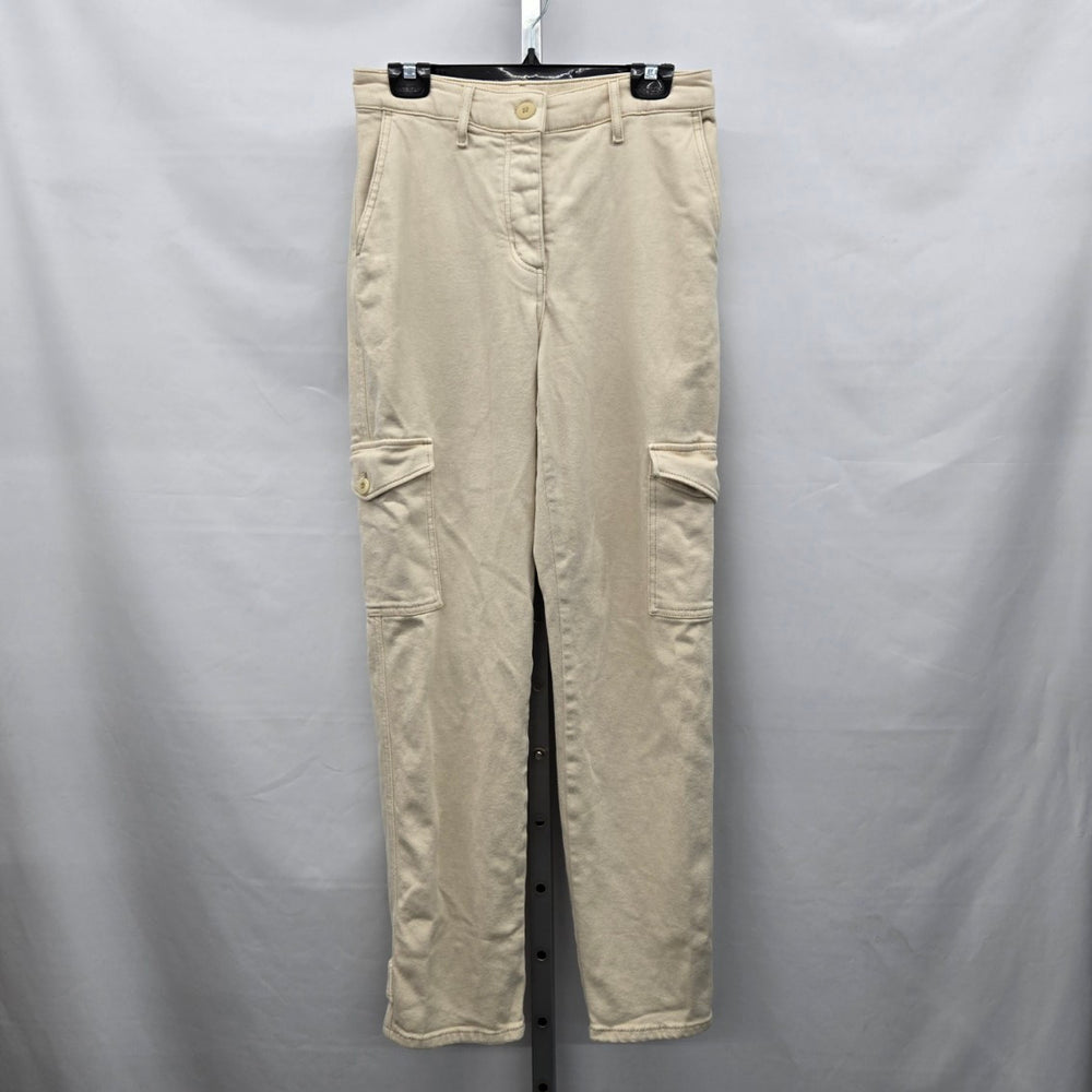 Wilfred Free Beige Stretch Cotton Cargo Pants - Size 6