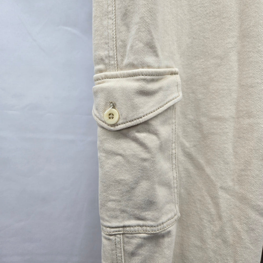 Wilfred Free Beige Stretch Cotton Cargo Pants - Size 6