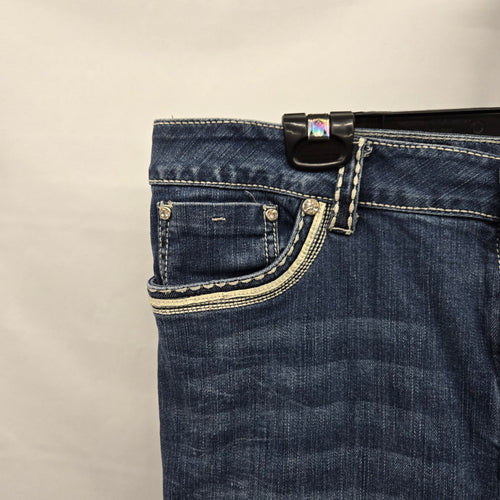 LA Idol Women’s Embellished Rhinestone Bootcut Jeans - Size 15