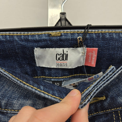 Cabi Cinch Straight Jeans Vintage Blue -  Size 10