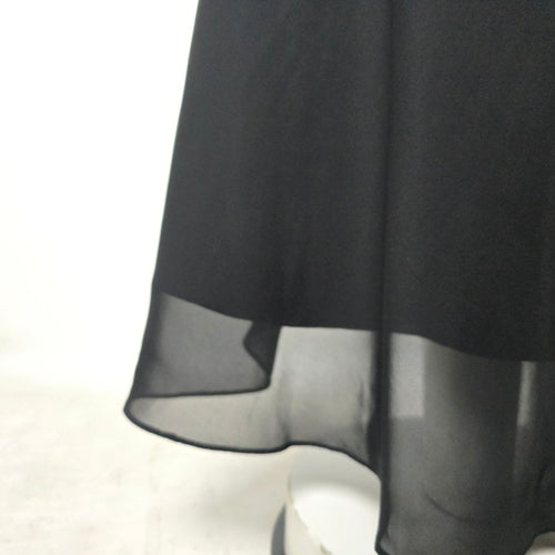 For Her and For Him Women's Black Strapless Sweetheart Chiffon Formal Gown -Size M-L