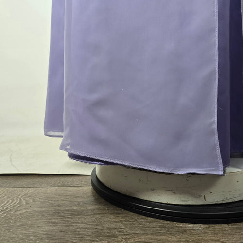 Lavender Purple Satin Chiffon Formal Gown with Matching Bolero Jacket - Size XS-S