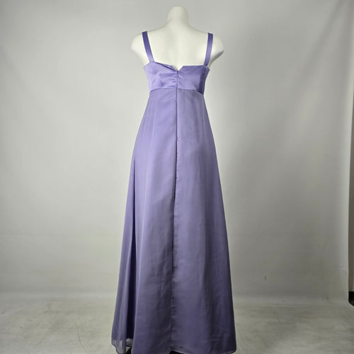 Lavender Purple Satin Chiffon Formal Gown with Matching Bolero Jacket - Size XS-S