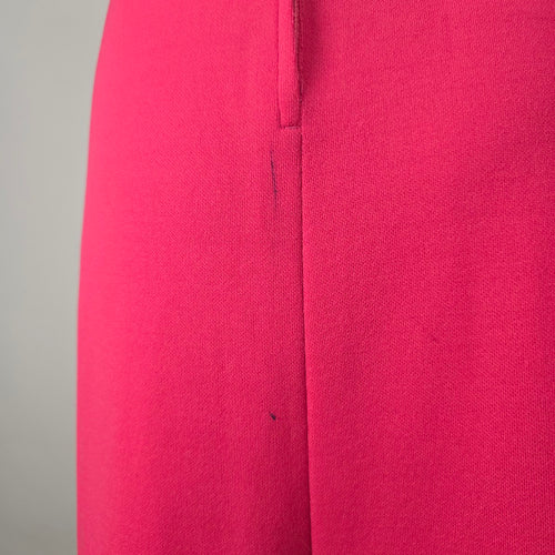 Vintage Hot Pink Lace Bodice Sleeveless Formal Maxi Dress - Size S-M
