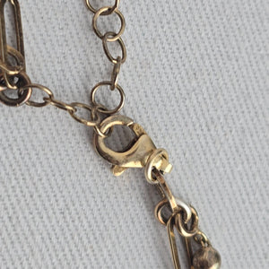 Vintage Italian 925 Sterling Silver Gold-Tone Double Chain Bracelet
