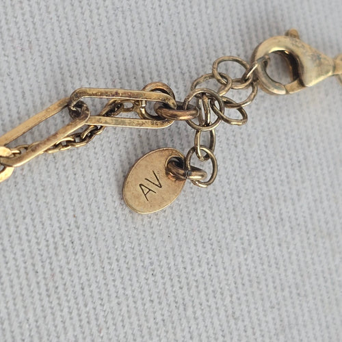 Vintage Italian 925 Sterling Silver Gold-Tone Double Chain Bracelet