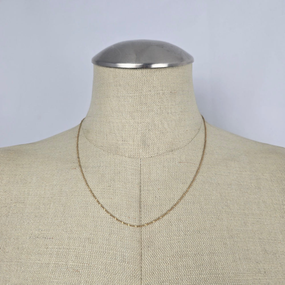 Vintage 10K Yellow Gold Twisted Singapore Chain Necklace 2.75g