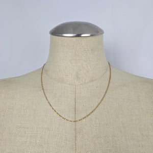 Vintage 10K Yellow Gold Twisted Singapore Chain Necklace 2.75g