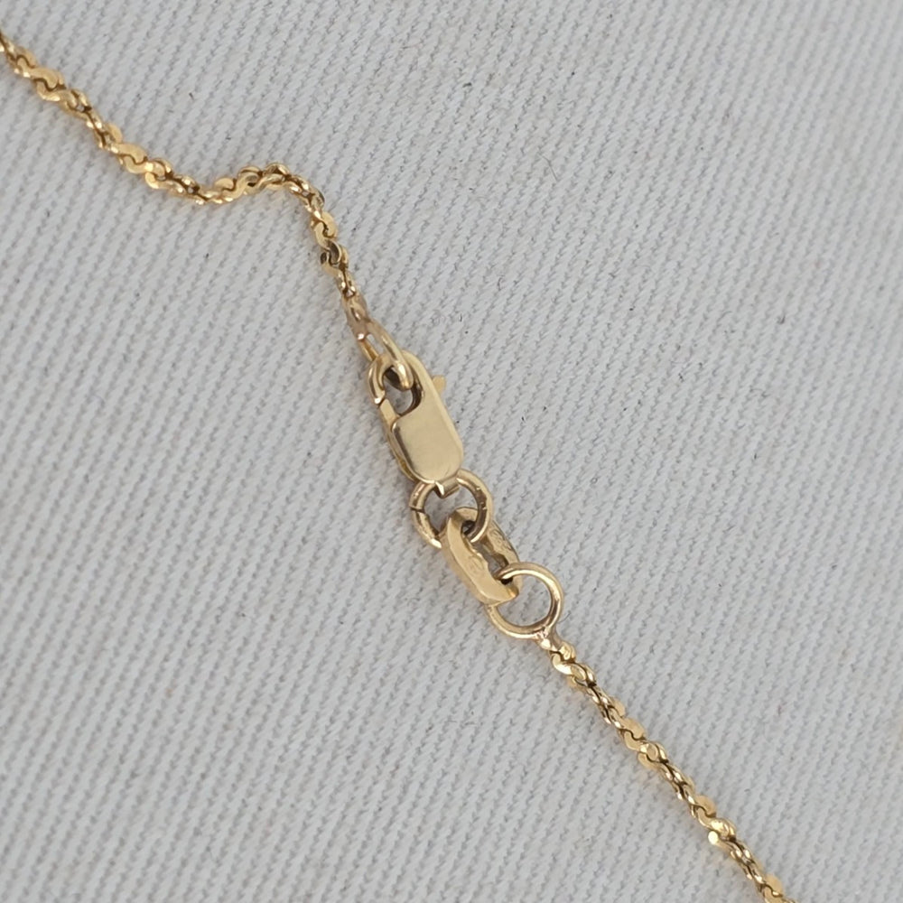 Vintage 10K Yellow Gold Twisted Singapore Chain Necklace 2.75g