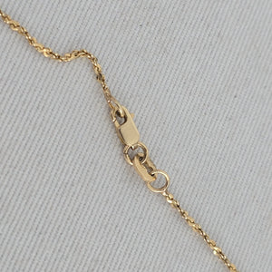 Vintage 10K Yellow Gold Twisted Singapore Chain Necklace 2.75g