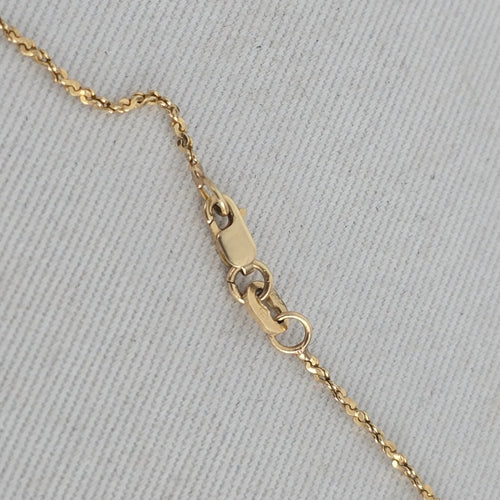 Vintage 10K Yellow Gold Twisted Singapore Chain Necklace 2.75g
