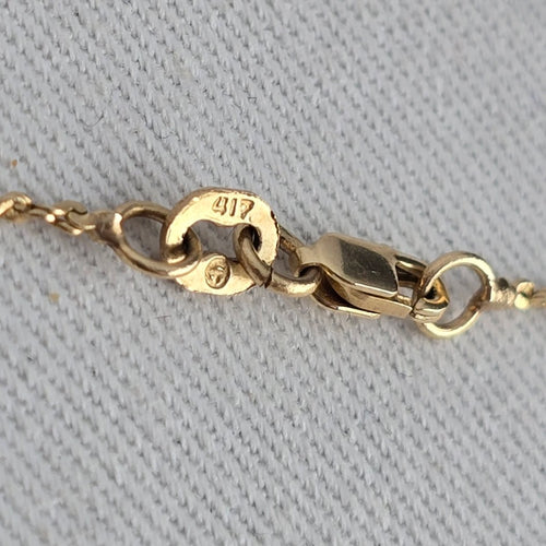 Vintage 10K Yellow Gold Twisted Singapore Chain Necklace 2.75g