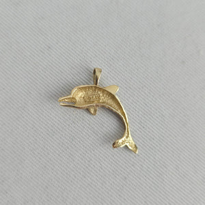 Vintage 14K Yellow Gold Dolphin Pendant 1.59g