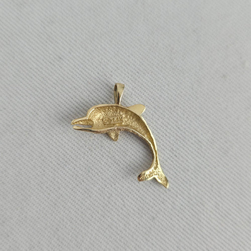 Vintage 14K Yellow Gold Dolphin Pendant 1.59g