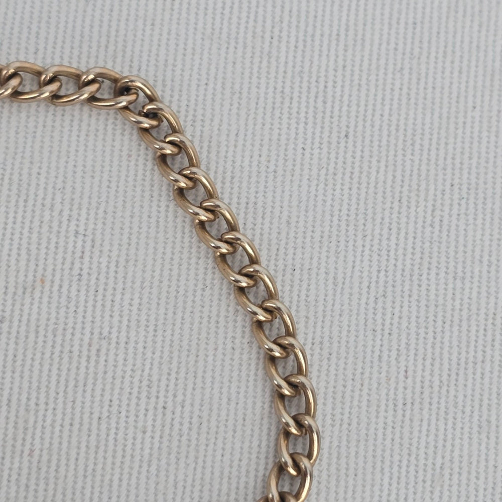 Vintage Gold-Tone Scroll Sweater Guard Cardigan Dress Clip with Chain