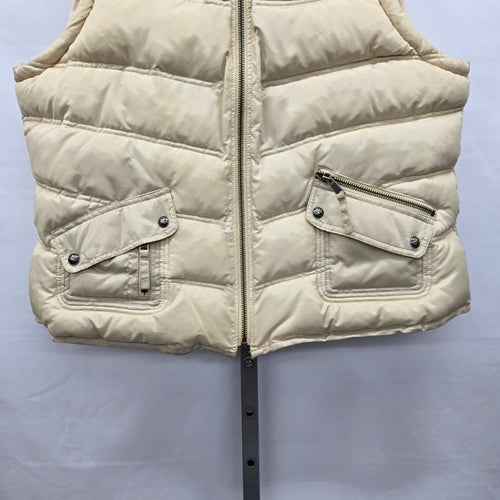 Harley-Davidson Women’s Beige Embroidered Puffer Vest - Size L/XL