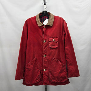 Vintage 90s Abercrombie & Fitch Adirondack Trail Barn Jacket Red Canvas RN 75654 - Size S