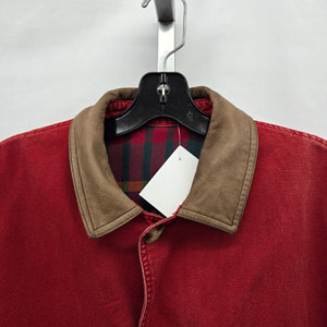 Vintage 90s Abercrombie & Fitch Adirondack Trail Barn Jacket Red Canvas RN 75654 - Size S