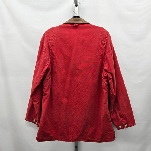Vintage 90s Abercrombie & Fitch Adirondack Trail Barn Jacket Red Canvas RN 75654 - Size S