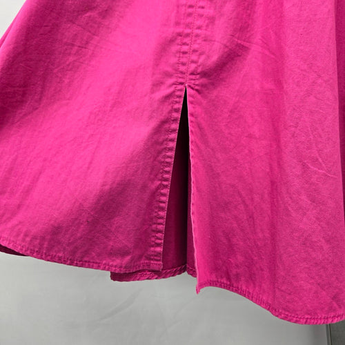 Vintage Fuchsia Pink Button-Front Full Midi Skirt – Size XS/S