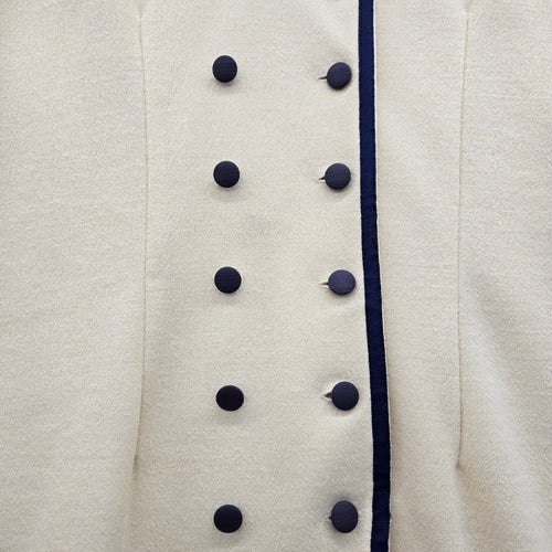 Vintage ALGO Pale Yellow Wool Blend Skirt Suit Set – Size 14