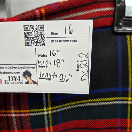 Vintage Pure New Wool Tartan Kilt Skirt – Size M