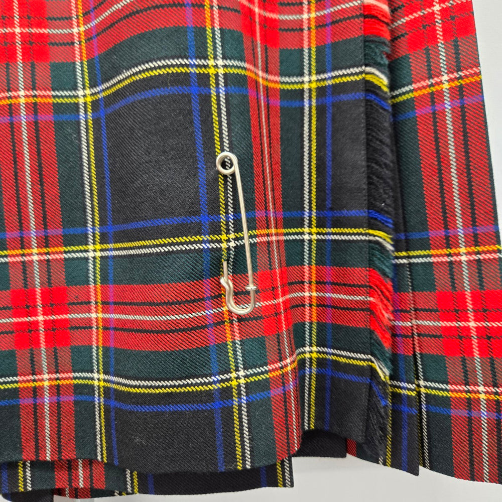 Vintage Pure New Wool Tartan Kilt Skirt – Size M