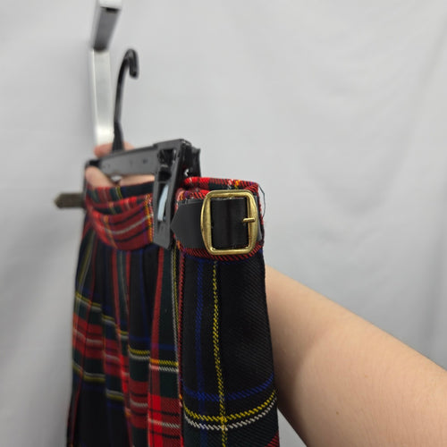 Vintage Pure New Wool Tartan Kilt Skirt – Size M