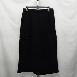 Aritzia Sweatfleece Cozy Fleece Cargo Maxi Skirt Black -  Size S