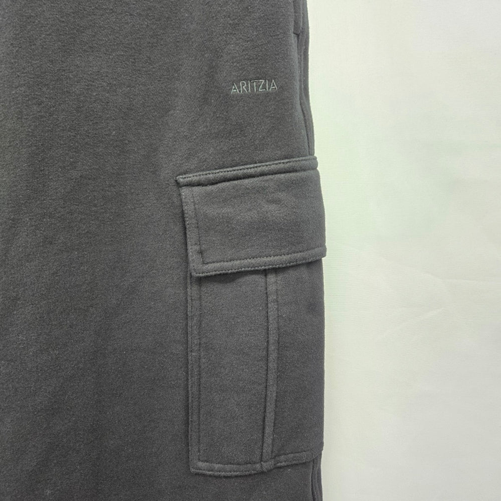 Aritzia Sweatfleece Cozy Fleece Cargo Maxi Skirt Black -  Size S